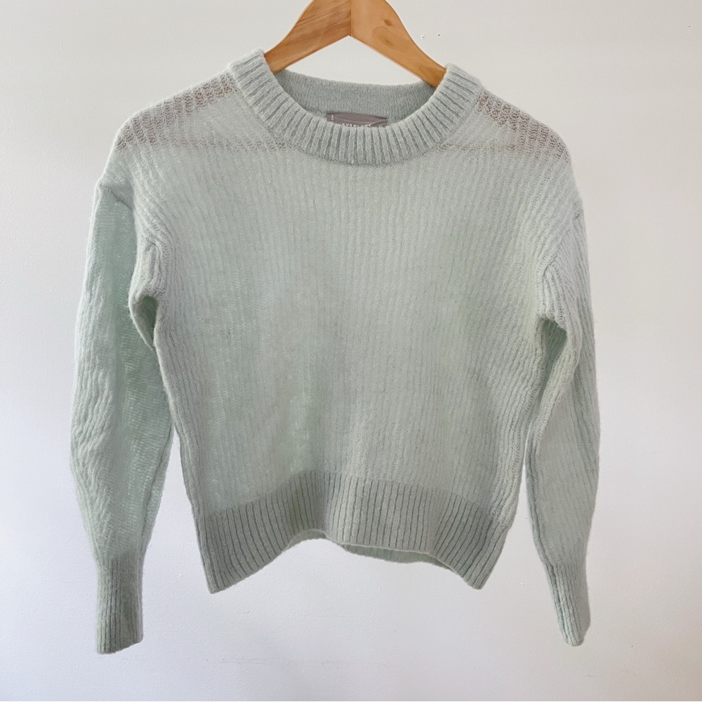 EVERLANE Mint Green Women's Sweater Alpaca Wool Blend
